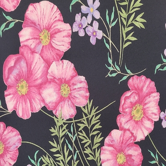 Worthington Cowl Neck Maxi Dress Size 14 Floral Short Sleeve - Picture 5 of 14